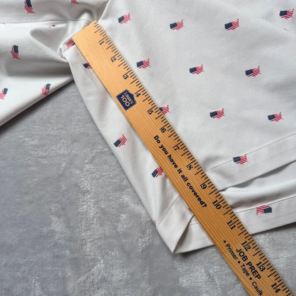 Walter Hagen 11 Majors Mens Golf Shorts White American Flag Print Size 42